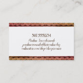 Raspberry cheesecake bakkerij bruiloft visitekaartje (Achterkant)