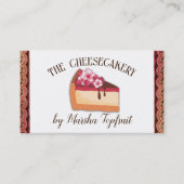 Raspberry cheesecake bakkerij bruiloft visitekaartje (Voorkant)