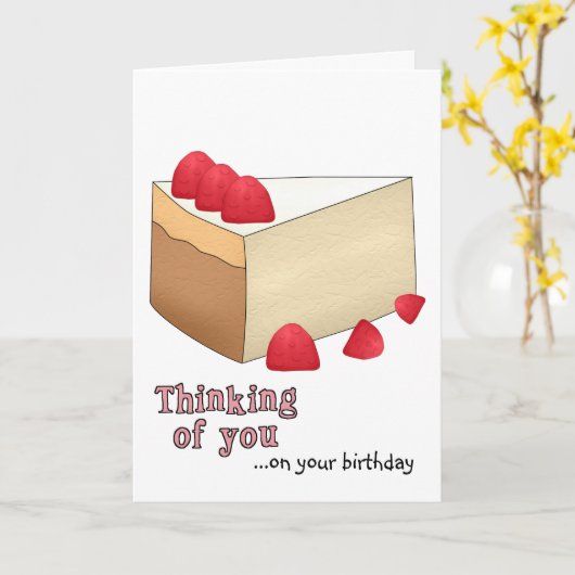 Raspberry Cheesecake Birthday Card Kaart (Gele Bloem)