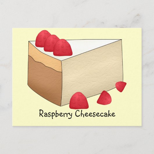 Raspberry Cheesecake Recipcard Briefkaart (Voorkant)
