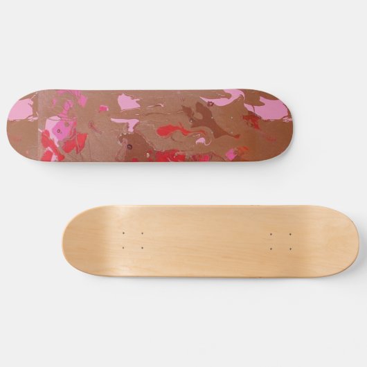 Raspberry Chocolate Maderi Abstract Persoonlijk Skateboard (Horizontaal)