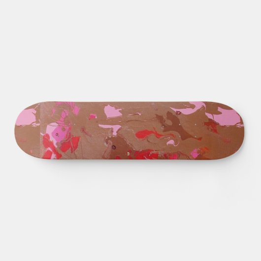 Raspberry Chocolate Maderi Abstract Persoonlijk Skateboard (Horizontaal)