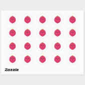 Raspberry Classic Round Sticker (Vel)