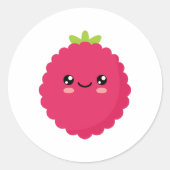 Raspberry Classic Round Sticker (Voorkant)