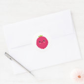 Raspberry Classic Round Sticker (Envelop)