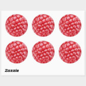 Raspberry close-up ronde sticker (Vel)