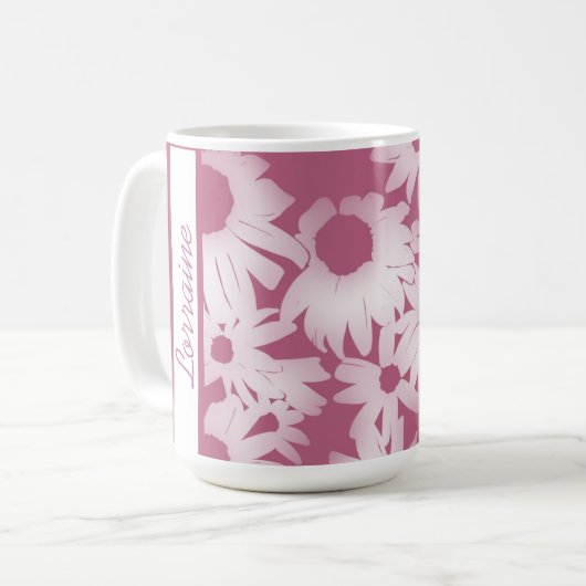 Raspberry Color Me Daisies Koffiemok (Voorkant links)
