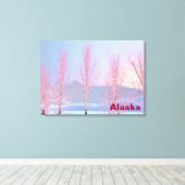 Raspberry Creme Birch Canvas Afdruk (Insitu (Houten vloer))