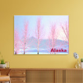 Raspberry Creme Birch Canvas Afdruk (Insitu (Woonkamer))