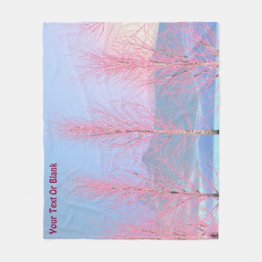 Raspberry Creme Birch Fleece Deken (Voorkant)