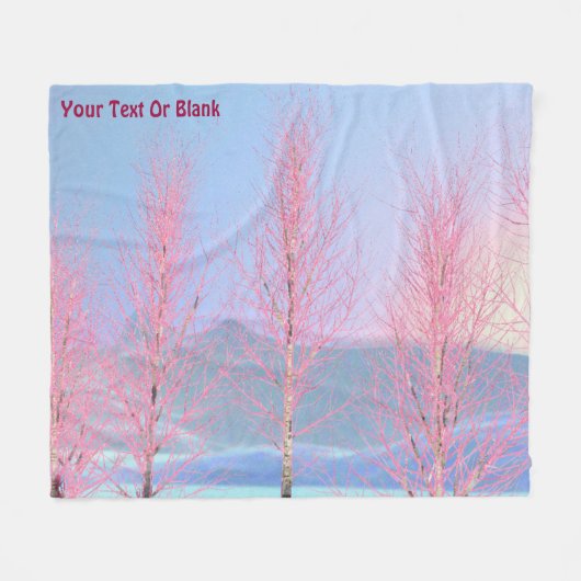 Raspberry Creme Birch Fleece Deken (Voorkant (Horizontaal))