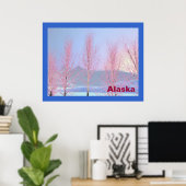 Raspberry Creme Birch Poster (Thuiskantoor)