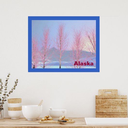 Raspberry Creme Birch Poster (Keuken)