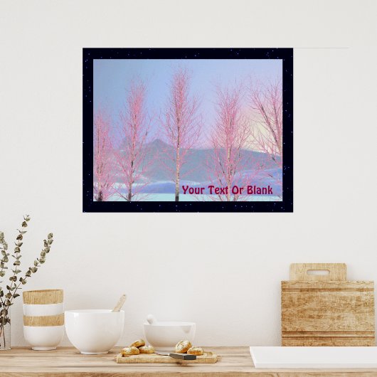 Raspberry Creme Birch Poster (Keuken)