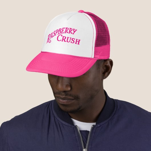 Raspberry Crush Trucker Hat Trucker Pet (In situ)