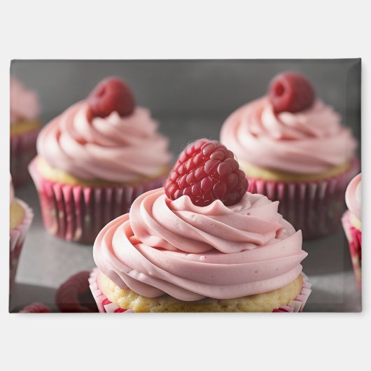 Raspberry Cupcakes Magneet (Voorkant)