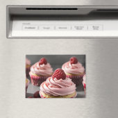 Raspberry Cupcakes Magneet (Insitu (Vaatwasser))