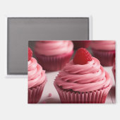 Raspberry Cupcakes Magneet (Voorkant / Achterkant)