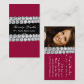 Raspberry Diamond Pageant Visitekaartje (Voorkant / Achterkant)