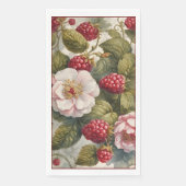 Raspberry en Bloem Gastenhanddoek Stijl Servetten (Voorkant)