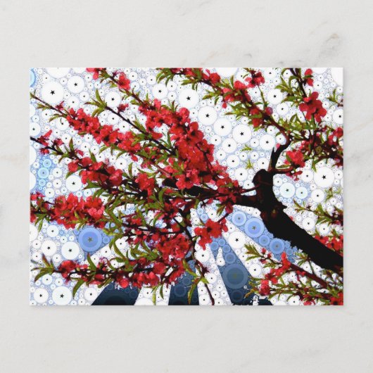 Raspberry en Briefkaart van de Blossom van Cream (Voorkant)