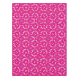 Raspberry en witte bloemen tafelkleed