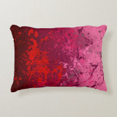 Raspberry Flurry: Abstract spatter art Accent Kussen (Voorkant)