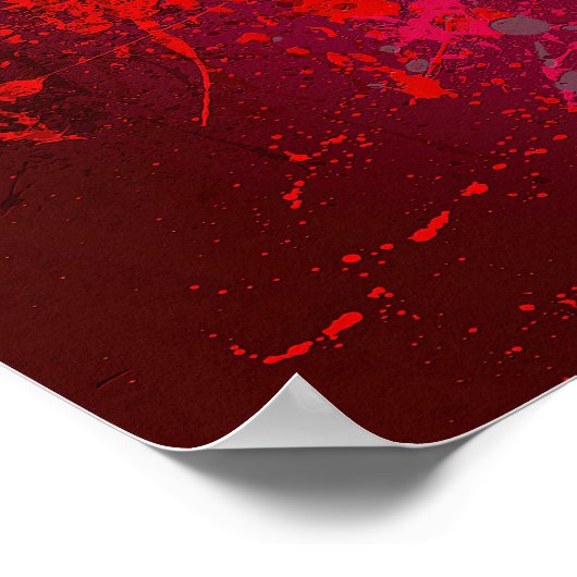 Raspberry Flurry: Abstract spatter art Poster (Hoek)