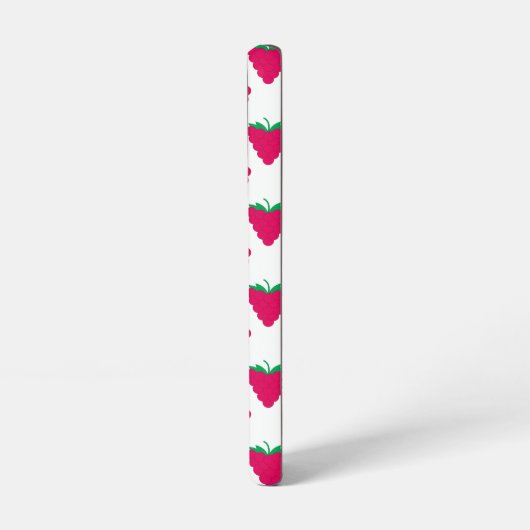 Raspberry Fruit Berry Pink Pattern Samsung Galaxy Hoesje (Linkerkant)