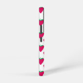 Raspberry Fruit Berry Pink Pattern Samsung Galaxy Hoesje (Rechterkant)