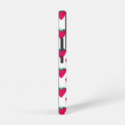 Raspberry Fruit Berry Pink Pattern Samsung Galaxy Hoesje (Rechterkant)