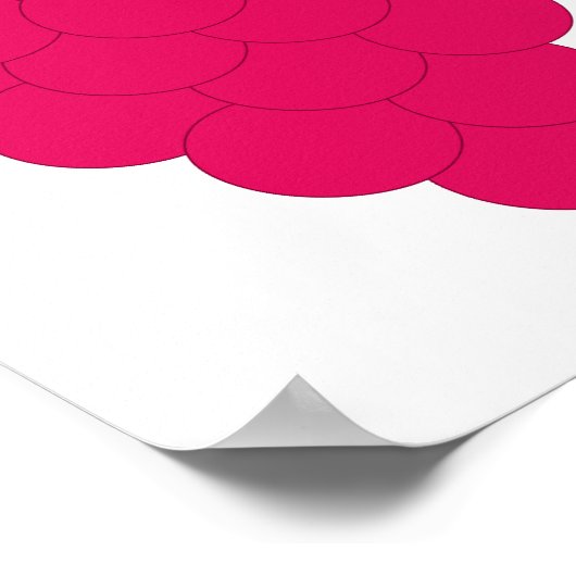 Raspberry Fruit Berry Pink Poster (Hoek)