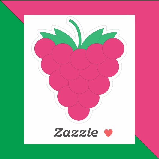 Raspberry Fruit Berry Pink Sticker