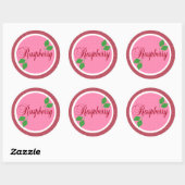 Raspberry Fruit Label Sticker (Vel)