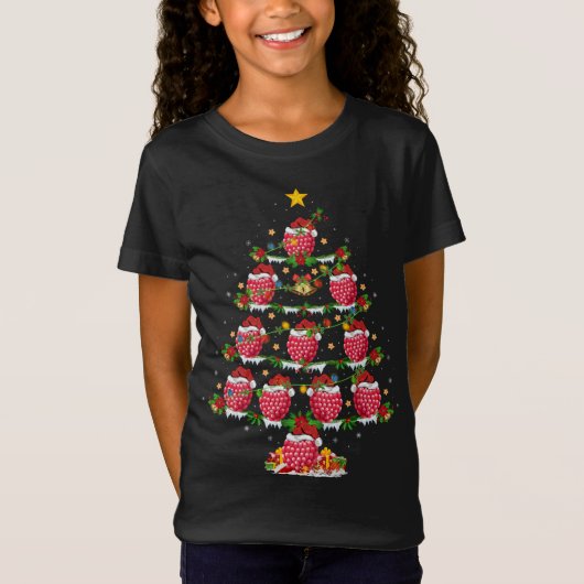 Raspberry Fruit Lover Xmas Verlichting Framboos Ch T-shirt (Voorkant)