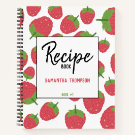 Raspberry Fruit Summer Pattern Recipbook Notitieboek