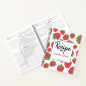 Raspberry Fruit Summer Pattern Recipbook Notitieboek (Binnen)