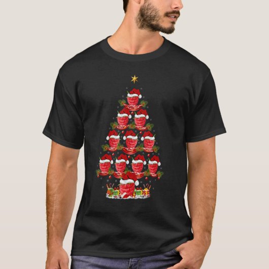 Raspberry Fruit Xmas Holiday Raspberry kerst T-shirt (Voorkant)