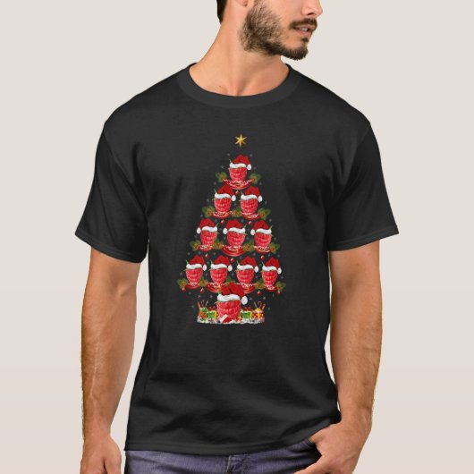 Raspberry Fruit Xmas Holiday Raspberry kerst T-shirt (Voorkant)