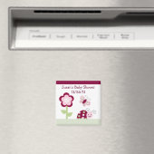 Raspberry Garden/Ladybug Baby shower Magnet (Insitu (Vaatwasser))