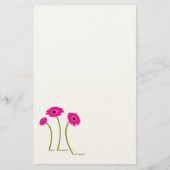 Raspberry Gerber Daisy Briefpapier (Voorkant)