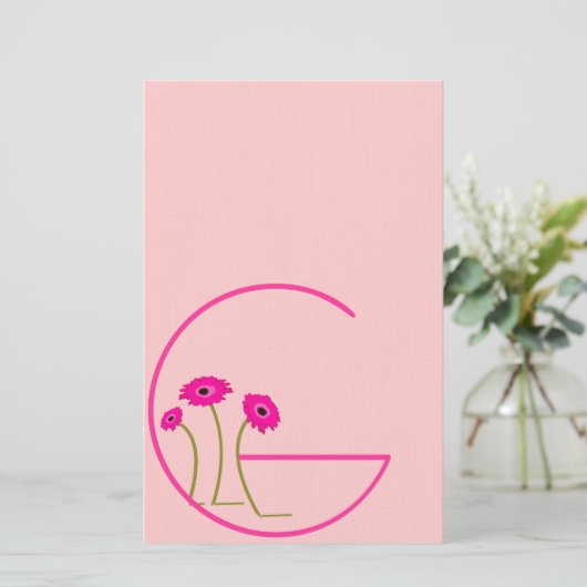Raspberry Gerber Daisy Briefpapier
