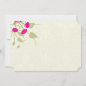 Raspberry Gerber Damask Wedding Invitations Kaart (Achterkant)