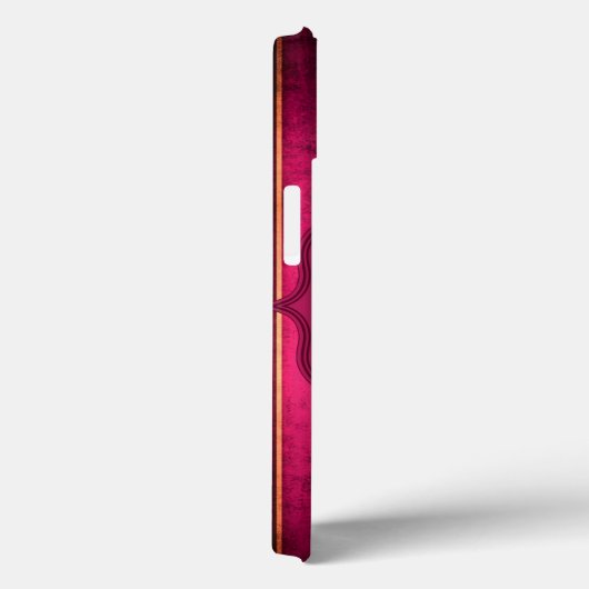 Raspberry Gold Stripe Modern Monogram IPAD Case (Achterkant / Rechts)