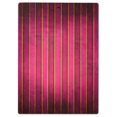 Raspberry Gold Stripe Monogram Initiaal Clip Board Klembord (Achterkant)
