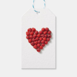 Raspberry Heart Cadeaulabel