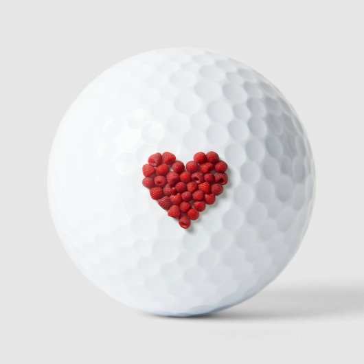 Raspberry Heart Golfballen (Voorkant)