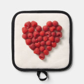 Raspberry Heart Pannenlap (Voorkant)