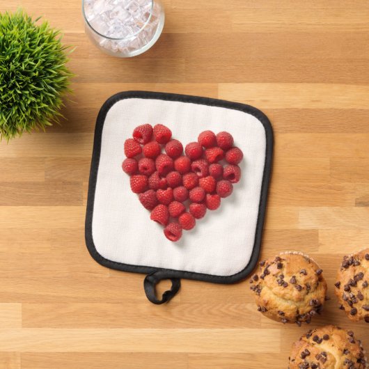 Raspberry Heart Pannenlap (Top down)