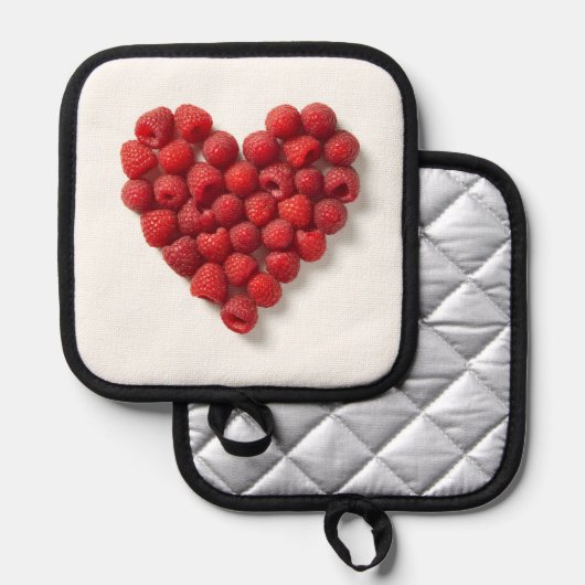 Raspberry Heart Pannenlap (Voorkant / Achterkant)